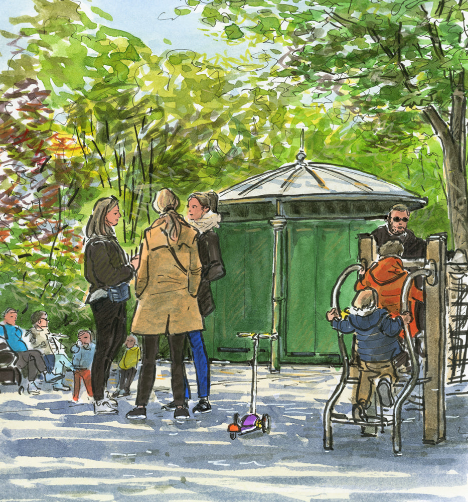 Square des Batignolles le dimanche matin