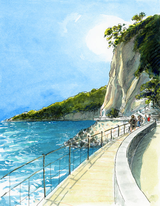 Chemin côtier menant à Portofino