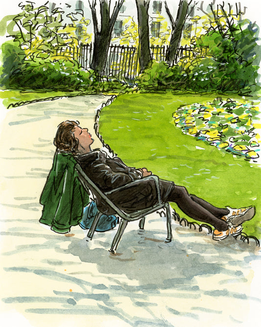 Sieste au Jardin du Luxembourg
