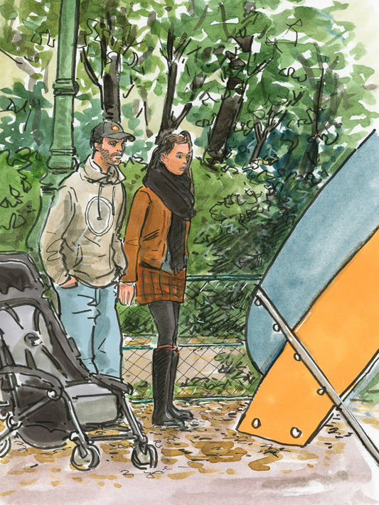 Square des Batignolles un samedi d'automne