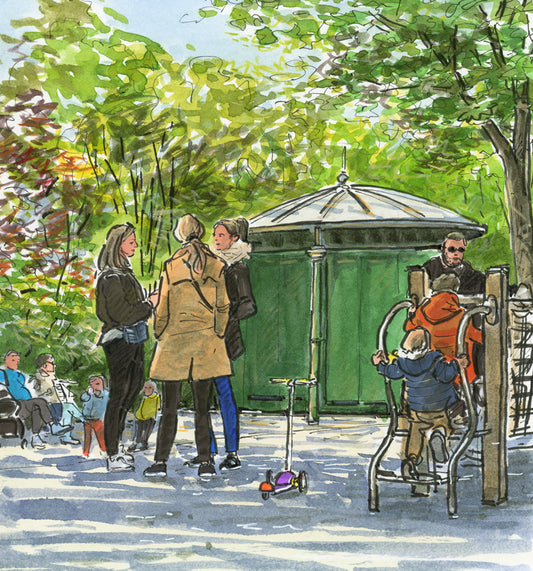 Square des Batignolles le dimanche matin