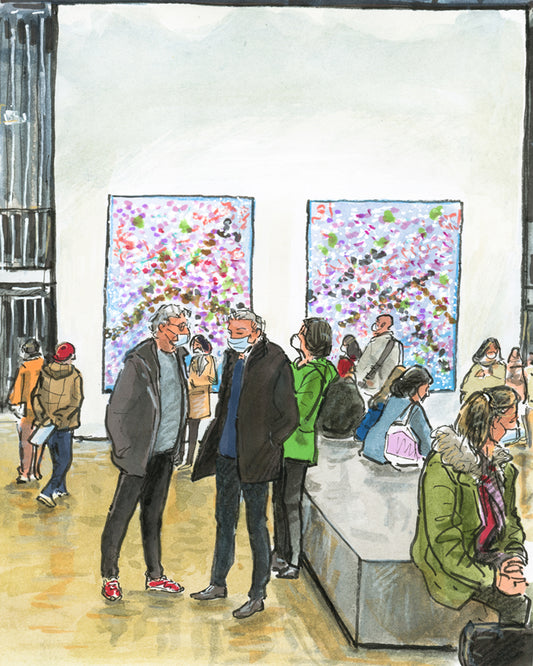 « Cherry Blossoms » de Damien Hirst à la Fondation Cartier / Visiteurs