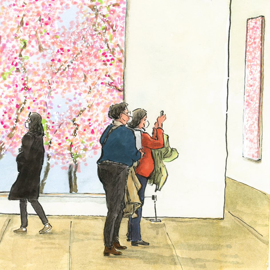 « Cherry Blossoms » de Damien Hirst à la Fondation Cartier / Visiteurs