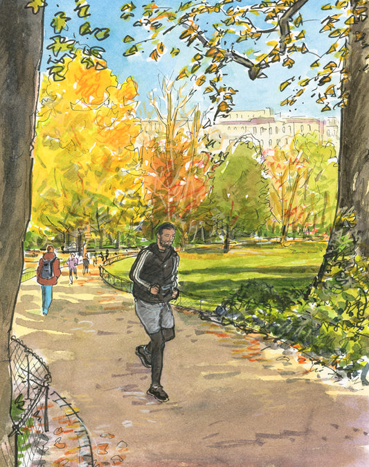 Jogging matinal au Parc Monceau