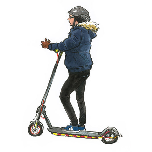 Parisien en trottinette Xiaomi