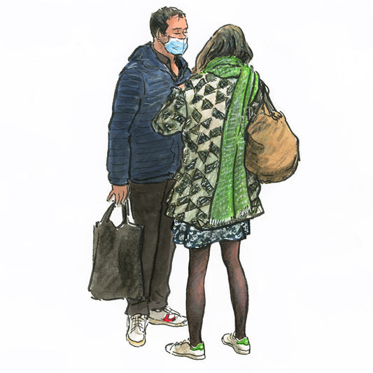 Couple Boulevard Haussmann