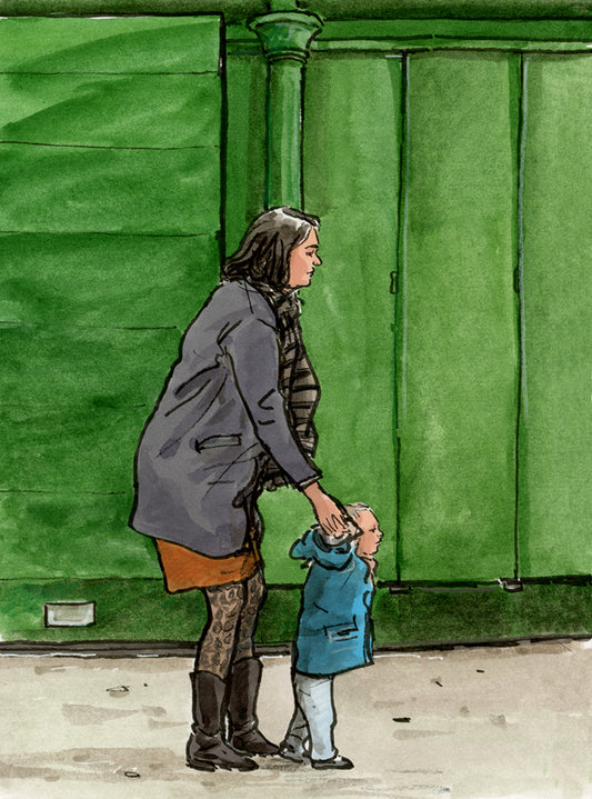 Mère et fils au Square des Batignolles