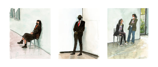 Gardiens de Musée / Museum Attendants (Triptyque)